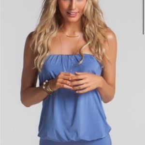 L*space sunseeker one piece swimsuit blue size 6